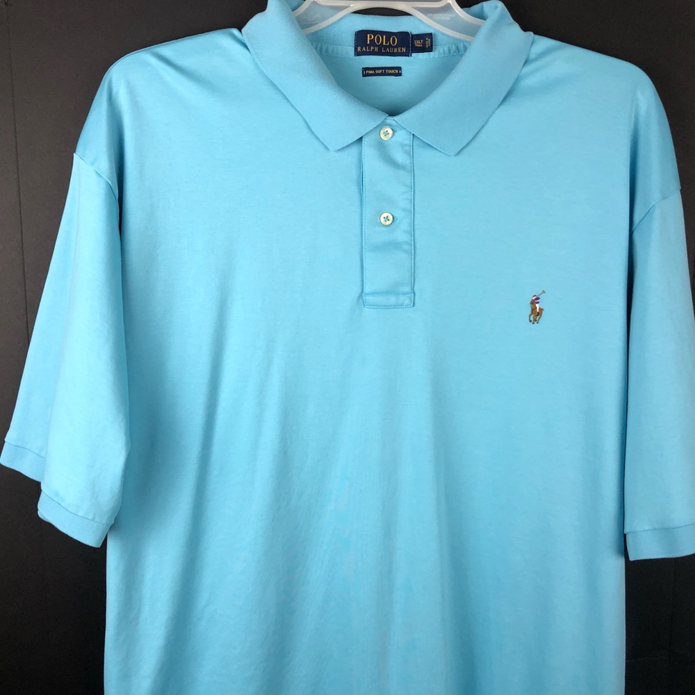 Polo Ralph Lauren Pima Soft Touch Shirt Blue 3XT - Picture 1 of 5